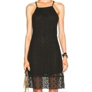 Calvin Rucker Fallin In Love Black Lace Halter Dress - Medium NWT